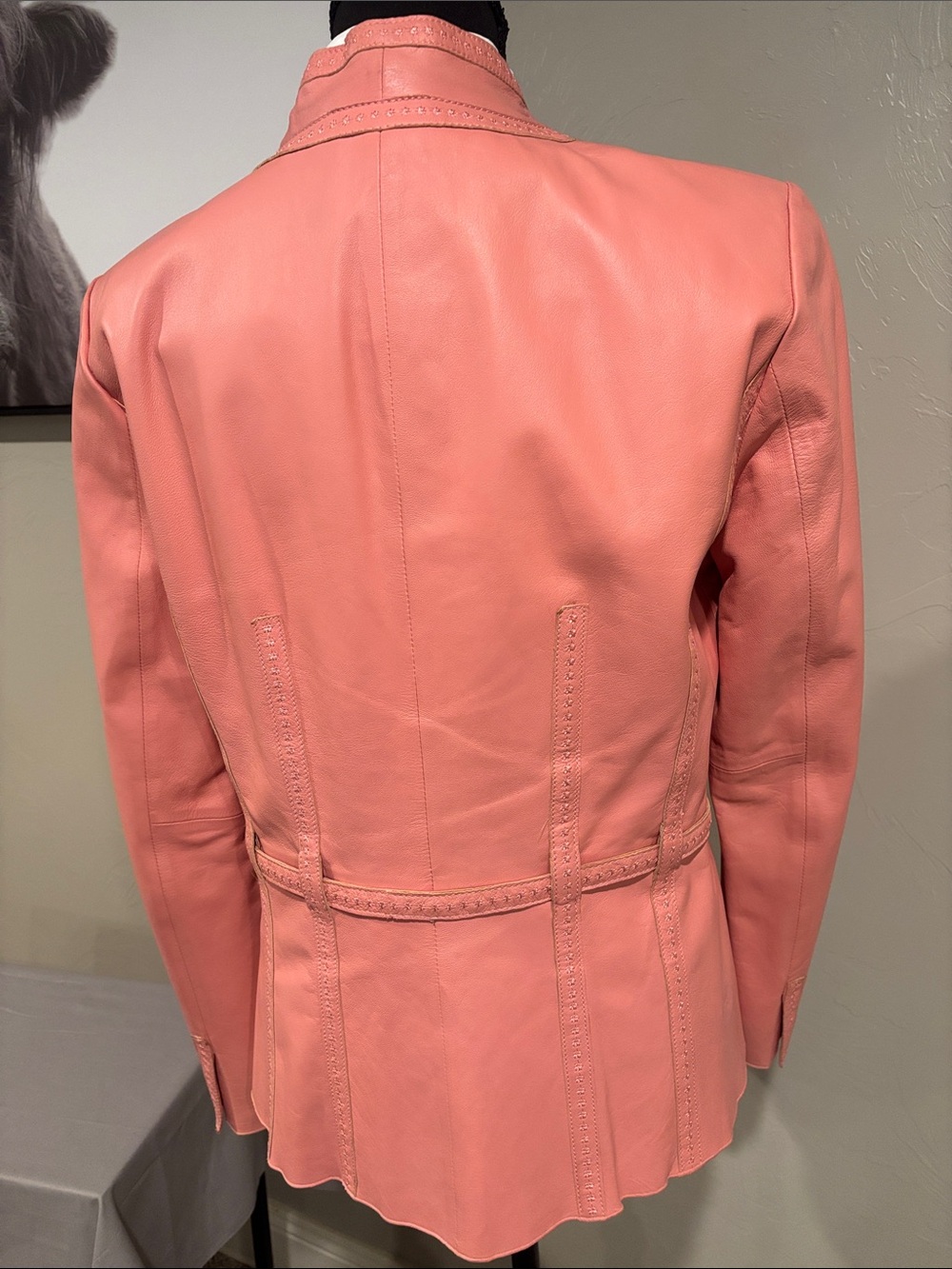 Vintage Don Caster Women's Pink Leather Jacket - Picture 7 of 9